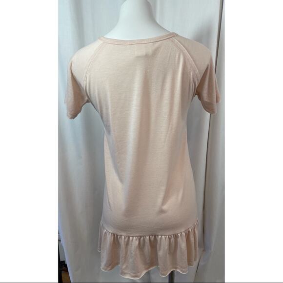 50% OFF Lost Petal Linens Top Tunic Cross Oversized Pink - Picture 3 of 6